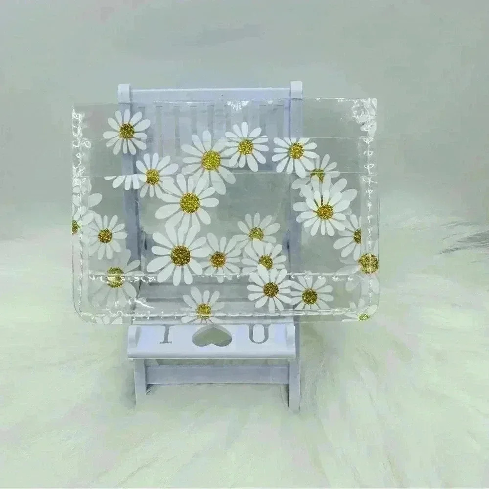 Floral Clear Card Holder Wallet
